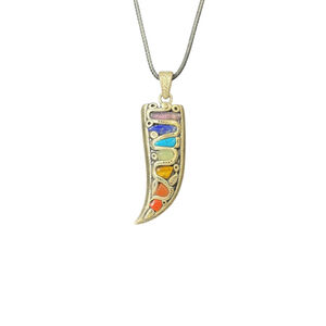 Women's Unbranded Silver Multi-color Chakra Pendant Necklace